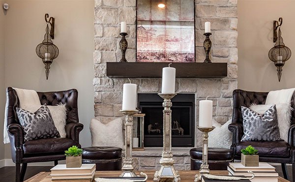 Photo: candlesticks in an interior